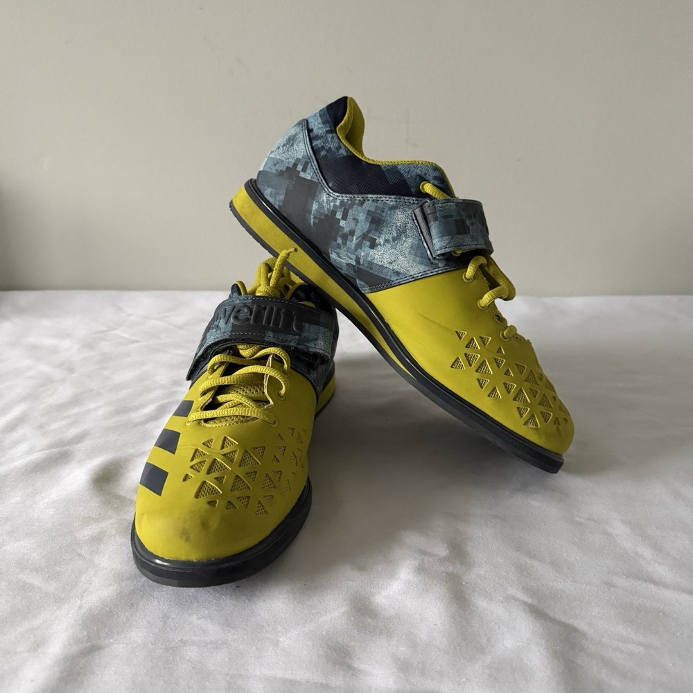 Adidas Powerlift 3 Weightlifting Squat Shoes Mens 10 Gym BB3074 Yellow